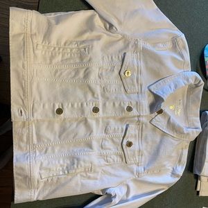 Lily Pulitzer white denim jacket